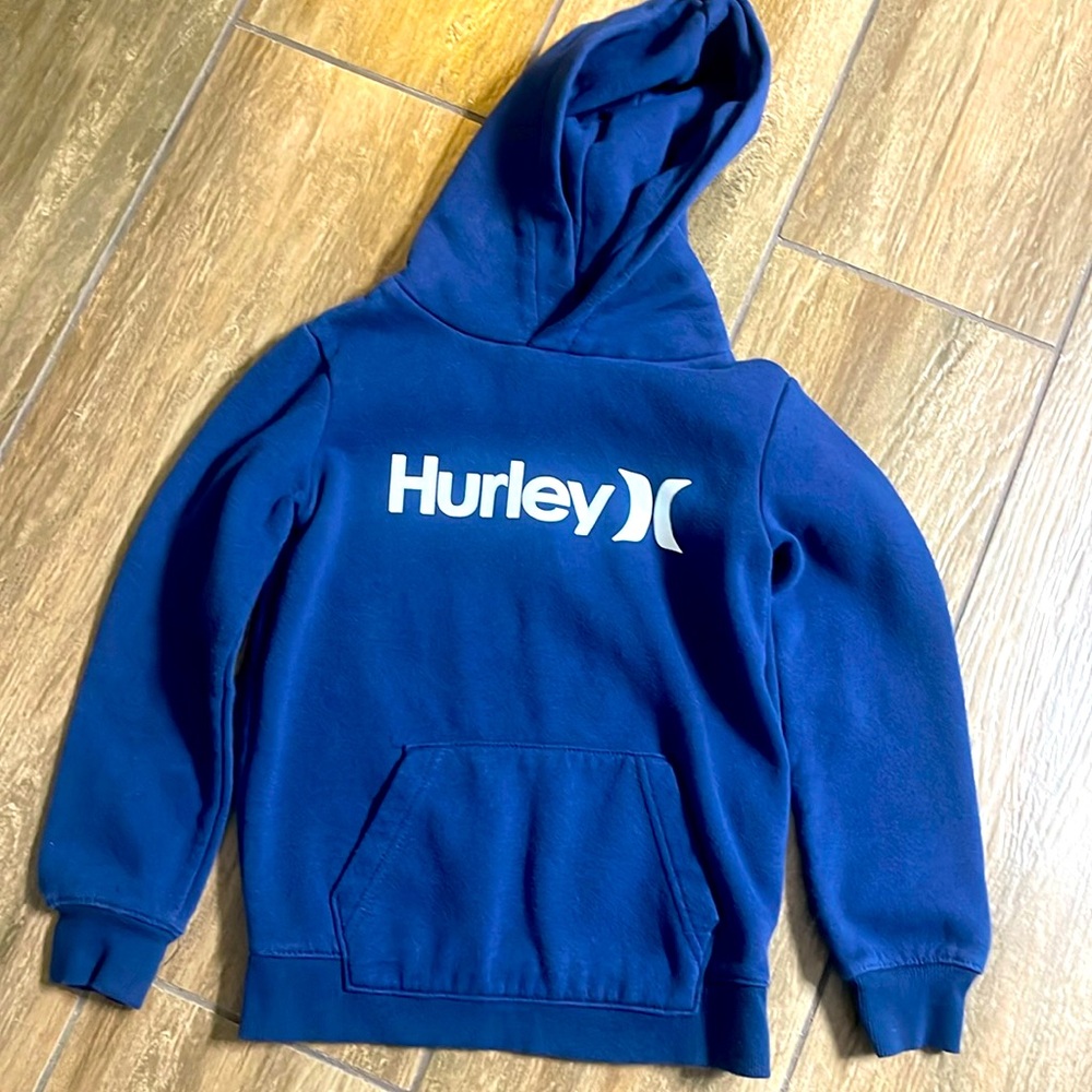 Like New! Hurley Navy Blue Youth Hooded Sweatshirt in Size 7